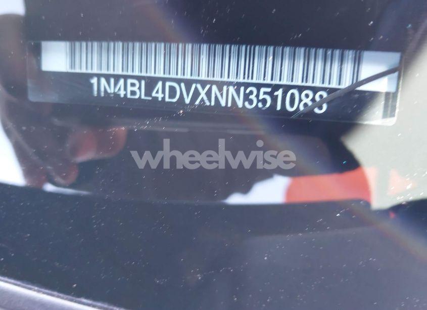 Photo 9 of 2022 Nissan Altima SV FWD (VIN 1N4BL4DVXNN351088)