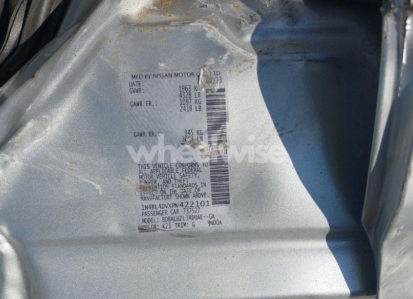 Photo 9 of 2023 Nissan Altima SV FWD (VIN 1N4BL4DVXPN422101)