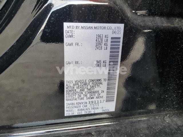 Photo 12 of 2025 NISSAN ALTIMA SV (VIN 1N4BL4DVXSN391117)