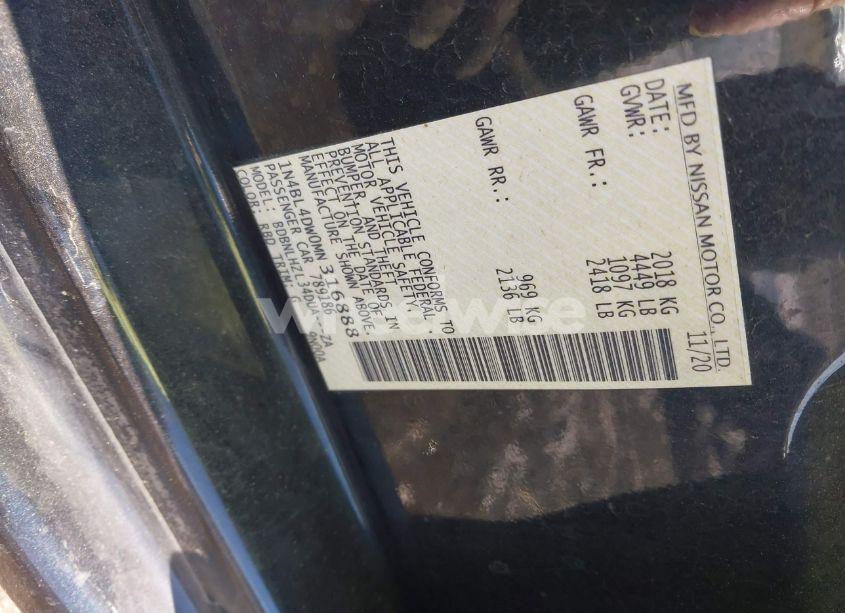 Photo 9 of 2021 Nissan Altima SV INTELLIGENT AWD (VIN 1N4BL4DW0MN316888)