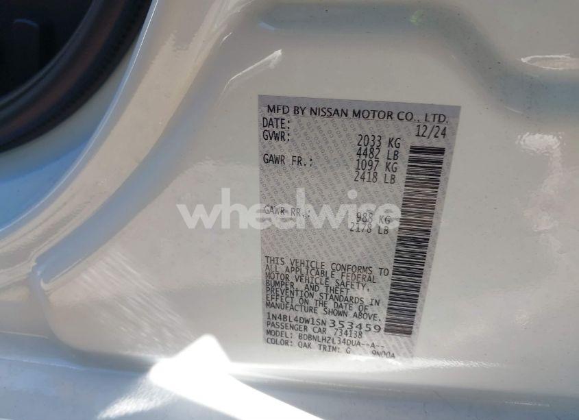 Photo 9 of 2025 Nissan Altima SV AWD (VIN 1N4BL4DW1SN353459)