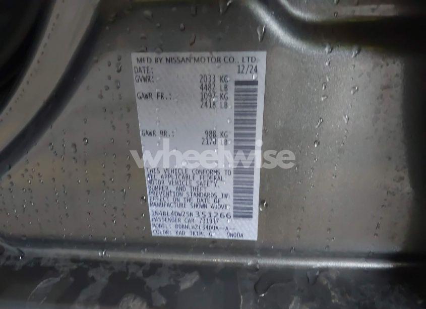 Photo 9 of 2025 Nissan Altima SV AWD (VIN 1N4BL4DW2SN351266)