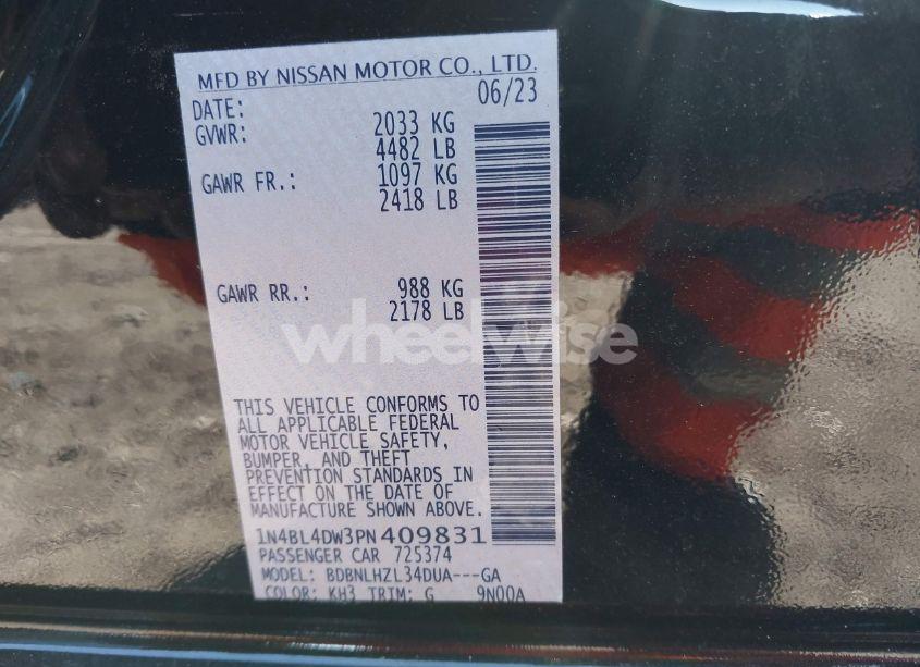 Photo 9 of 2023 Nissan Altima SV INTELLIGENT AWD (VIN 1N4BL4DW3PN409831)