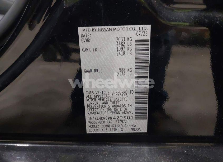 Photo 9 of 2023 Nissan Altima SV INTELLIGENT AWD (VIN 1N4BL4DW3PN422501)