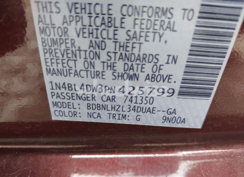 Photo 9 of 2023 Nissan Altima SV INTELLIGENT AWD (VIN 1N4BL4DW3PN425799)