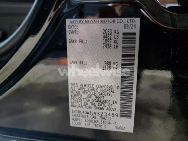 2025 NISSAN ALTIMA SV (VIN 1N4BL4DW3SN323489) main photo