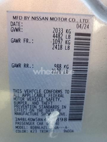 Photo 3 of 2024 NISSAN ALTIMA SV (VIN 1N4BL4DW5RN417898)