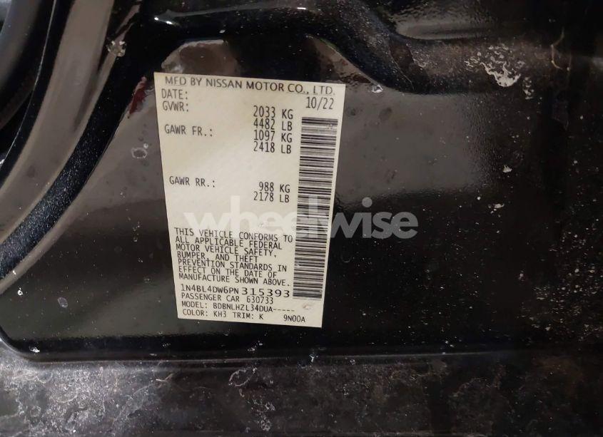 Photo 9 of 2023 Nissan Altima SV INTELLIGENT AWD (VIN 1N4BL4DW6PN315393)