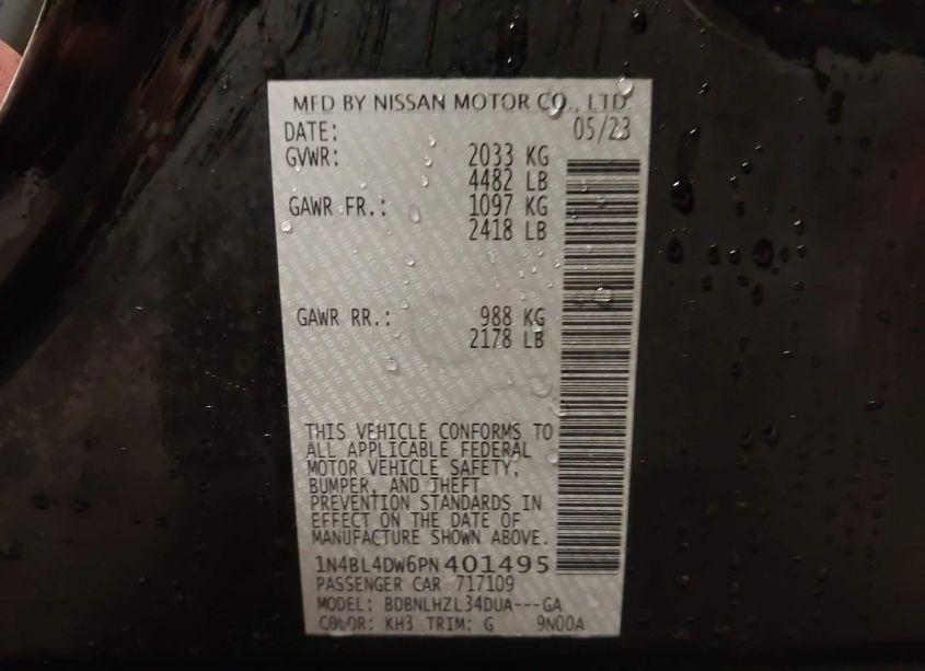 Photo 9 of 2023 Nissan Altima SV INTELLIGENT AWD (VIN 1N4BL4DW6PN401495)