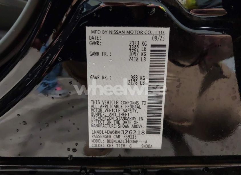 Photo 9 of 2024 Nissan Altima SV INTELLIGENT AWD (VIN 1N4BL4DW6RN326218)