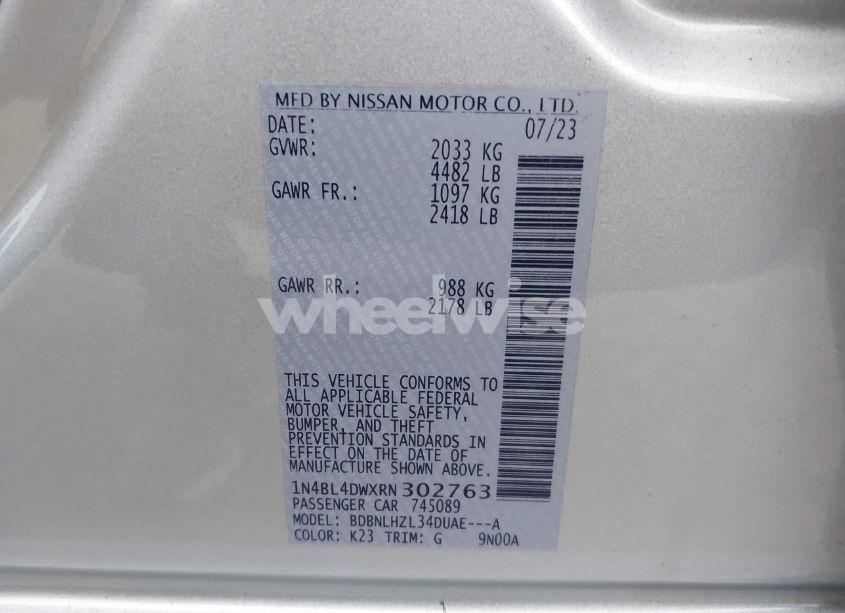 Photo 9 of 2024 Nissan Altima SV INTELLIGENT AWD (VIN 1N4BL4DWXRN302763)