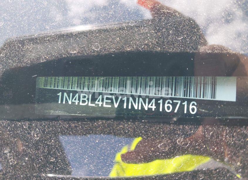 Photo 9 of 2022 Nissan Altima SL FWD (VIN 1N4BL4EV1NN416716)