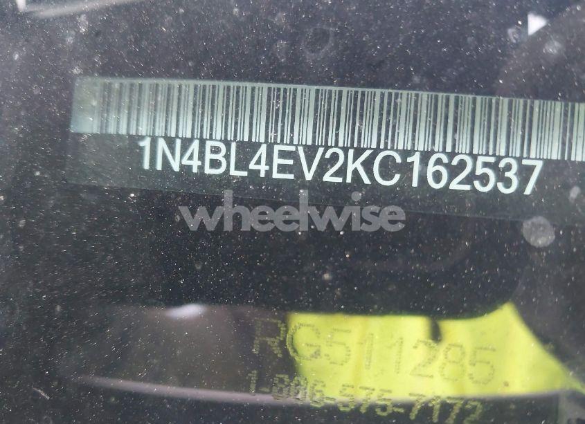 Photo 9 of 2019 Nissan Altima 2.5 SL (VIN 1N4BL4EV2KC162537)