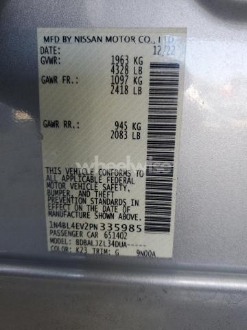 Photo 2 of 2023 NISSAN ALTIMA SL (VIN 1N4BL4EV2PN335985)