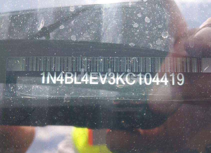 Photo 9 of 2019 Nissan Altima 2.5 SL (VIN 1N4BL4EV3KC104419)