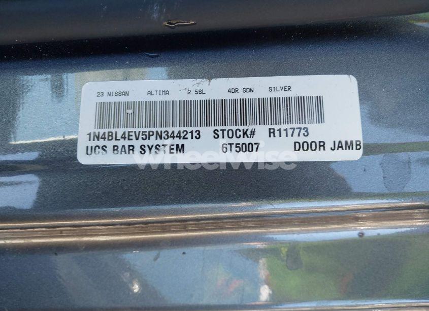 Photo 9 of 2023 Nissan Altima SL FWD (VIN 1N4BL4EV5PN344213)