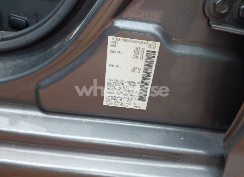 Photo 9 of 2019 Nissan Altima SL (VIN 1N4BL4EV8KC205391)