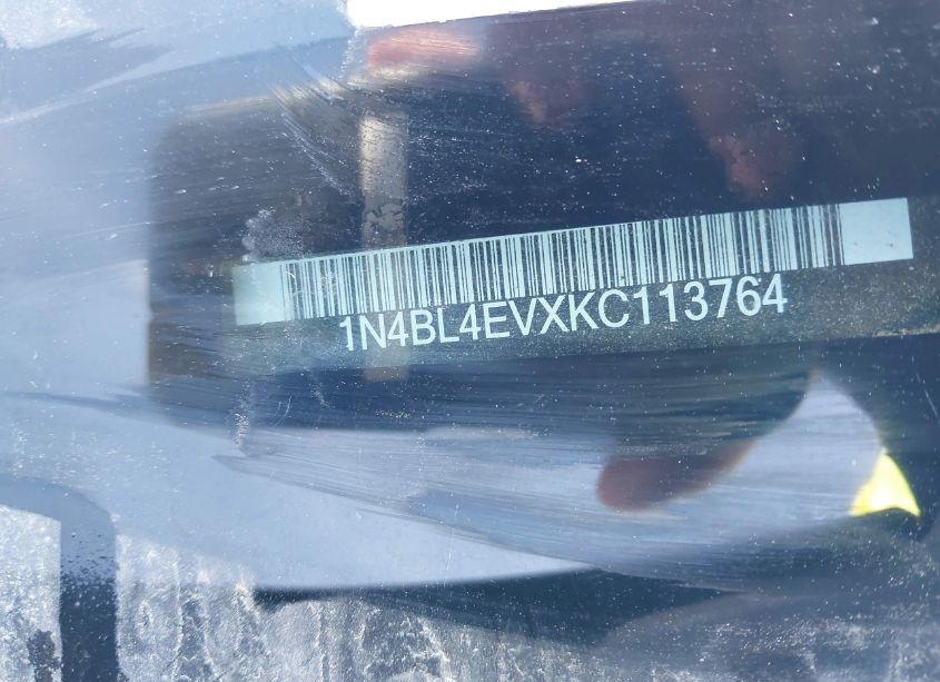 Photo 9 of 2019 Nissan Altima 2.5 SL (VIN 1N4BL4EVXKC113764)