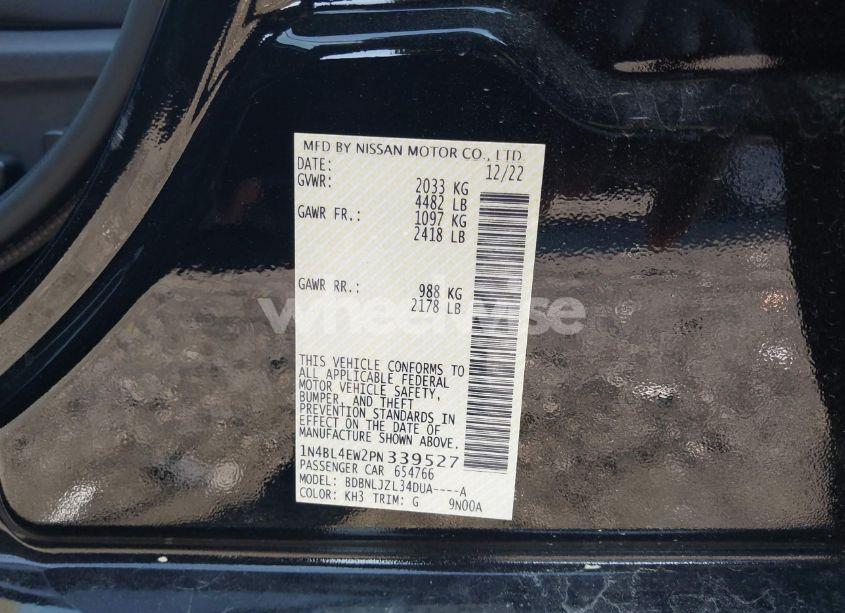 Photo 9 of 2023 Nissan Altima SL INTELLIGENT AWD (VIN 1N4BL4EW2PN339527)