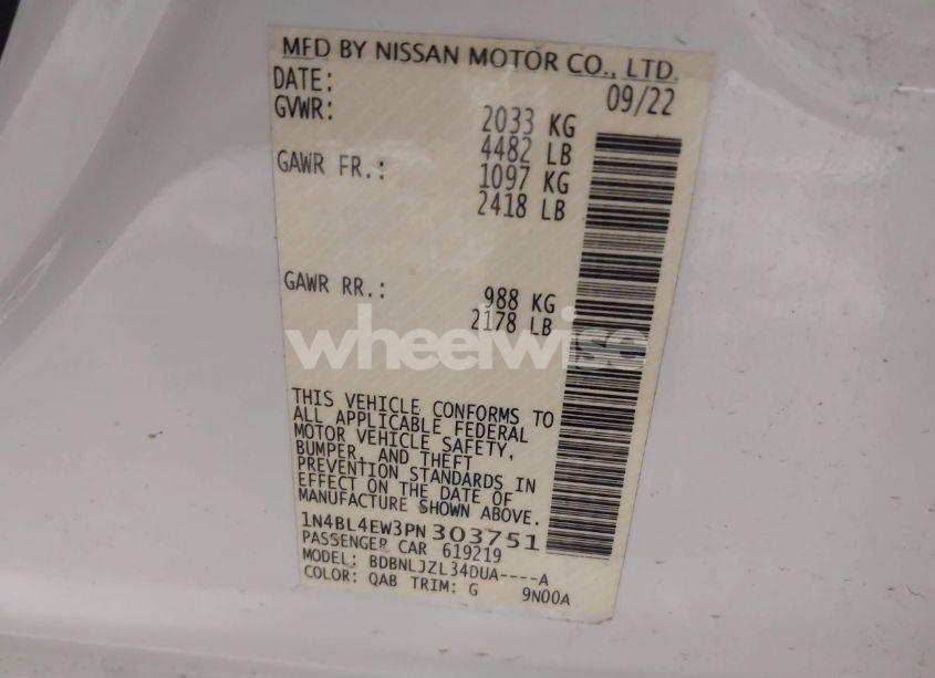 Photo 9 of 2023 Nissan Altima SL INTELLIGENT AWD (VIN 1N4BL4EW3PN303751)