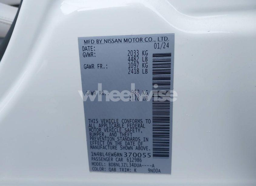 Photo 9 of 2024 Nissan Altima SL INTELLIGENT AWD (VIN 1N4BL4EW6RN370055)