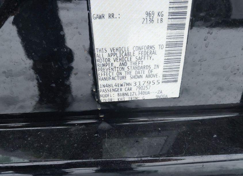 Photo 9 of 2021 Nissan Altima SL INTELLIGENT AWD (VIN 1N4BL4EW7MN317955)