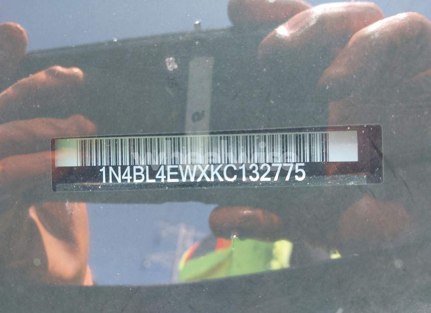 Photo 9 of 2019 Nissan Altima 2.5 SL (VIN 1N4BL4EWXKC132775)