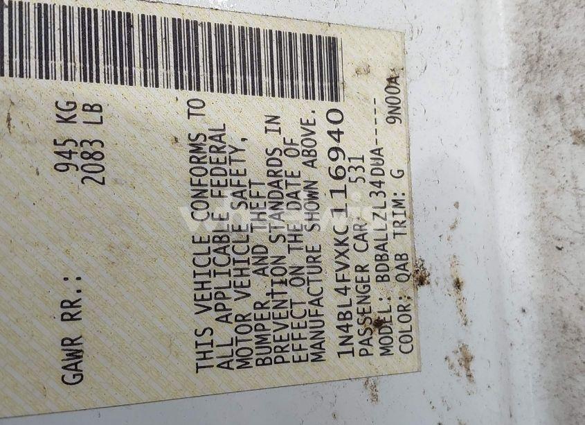 Photo 9 of 2019 Nissan Altima 2.5 PLATINUM (VIN 1N4BL4FVXKC116940)