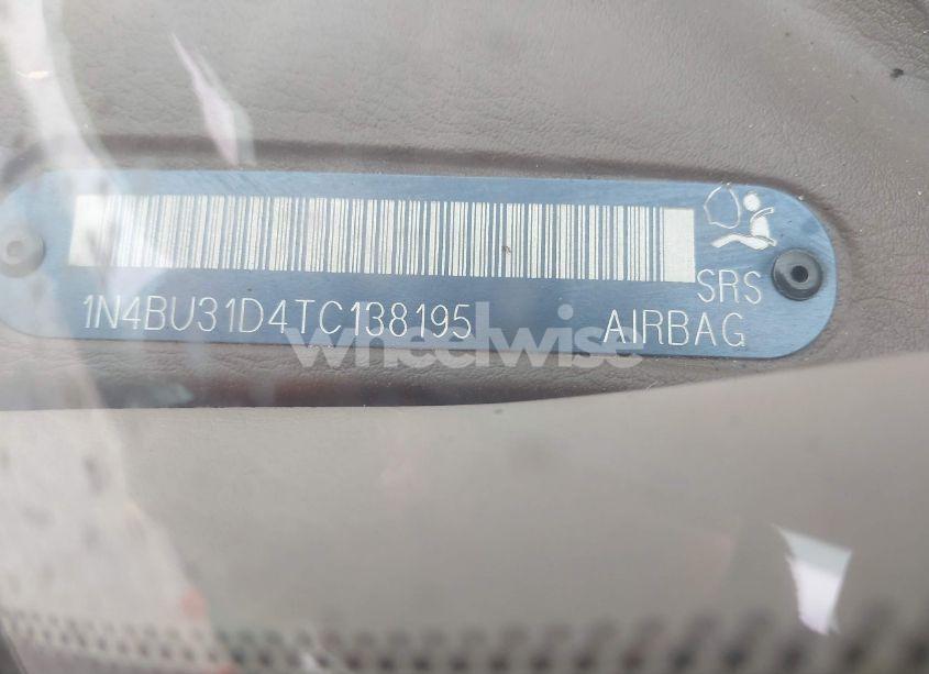 Photo 9 of 1996 Nissan Altima XE/GXE/SE/GLE (VIN 1N4BU31D4TC138195)