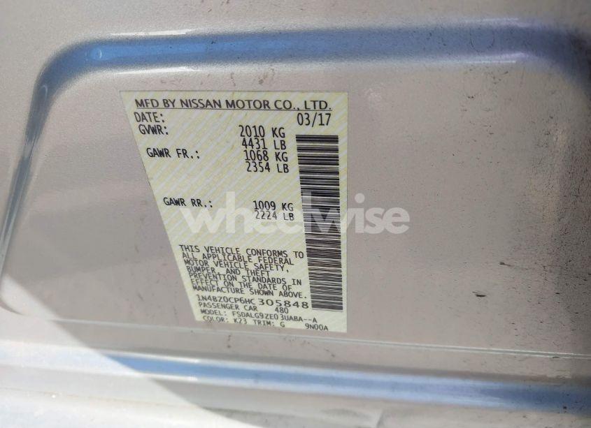 Photo 9 of 2017 Nissan Leaf SL (VIN 1N4BZ0CP6HC305848)