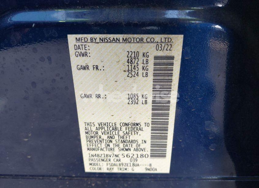 Photo 9 of 2022 Nissan Leaf S PLUS 62 KWH (VIN 1N4BZ1BV7NC562180)