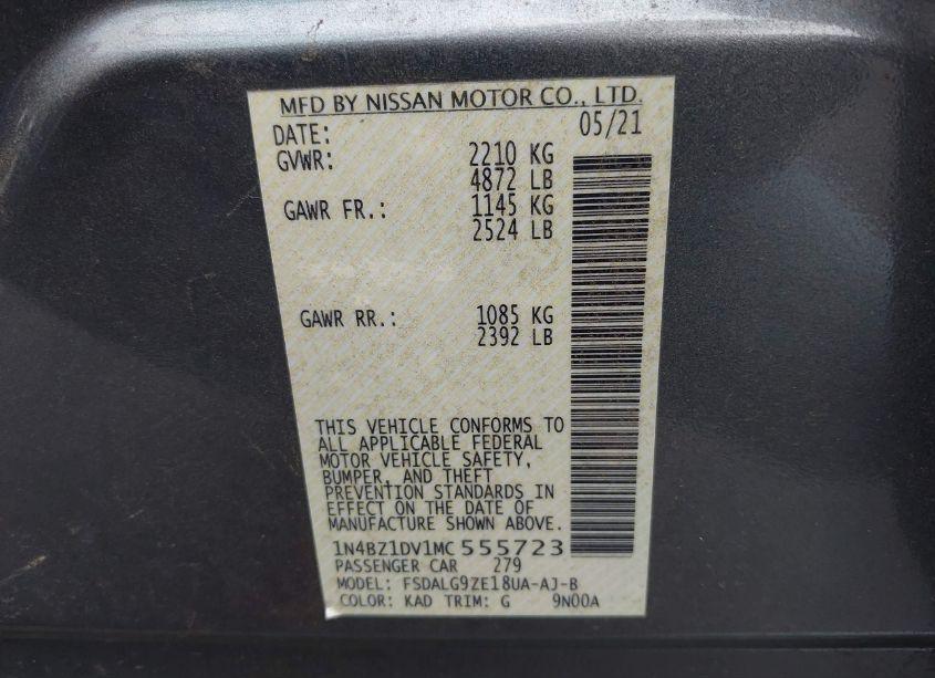 Photo 9 of 2021 Nissan Leaf SL PLUS 62 KWH (VIN 1N4BZ1DV1MC555723)