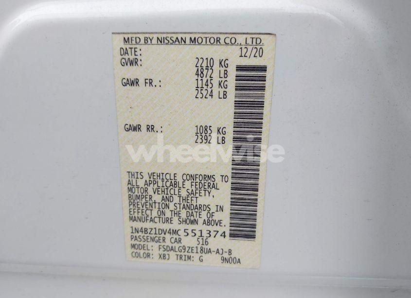 Photo 9 of 2021 Nissan Leaf SL PLUS 62 KWH (VIN 1N4BZ1DV4MC551374)