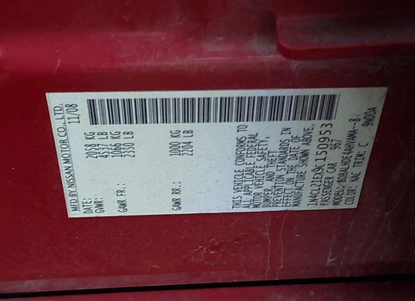 Photo 9 of 2009 Nissan Altima HYBRID (VIN 1N4CL21EX9C150953)