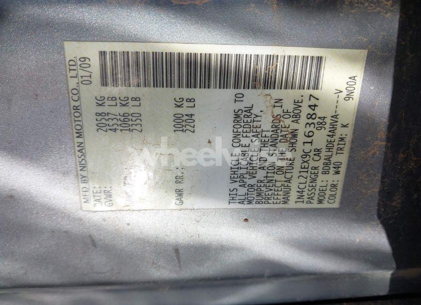 Photo 9 of 2009 Nissan Altima HYBRID (VIN 1N4CL21EX9C163847)