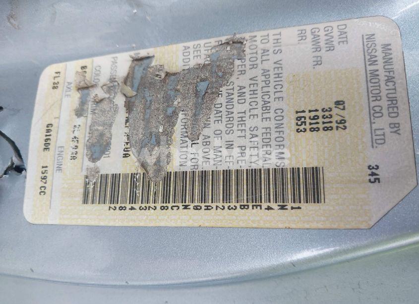 Photo 9 of 1992 Nissan Sentra (VIN 1N4EB32A0NC823482)