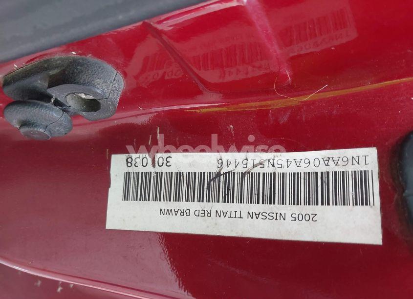 Photo 9 of 2005 Nissan Titan SE (VIN 1N6AA06A45N515446)