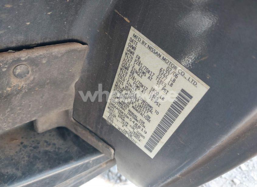 Photo 9 of 2006 Nissan Titan LE (VIN 1N6AA06B36N548819)