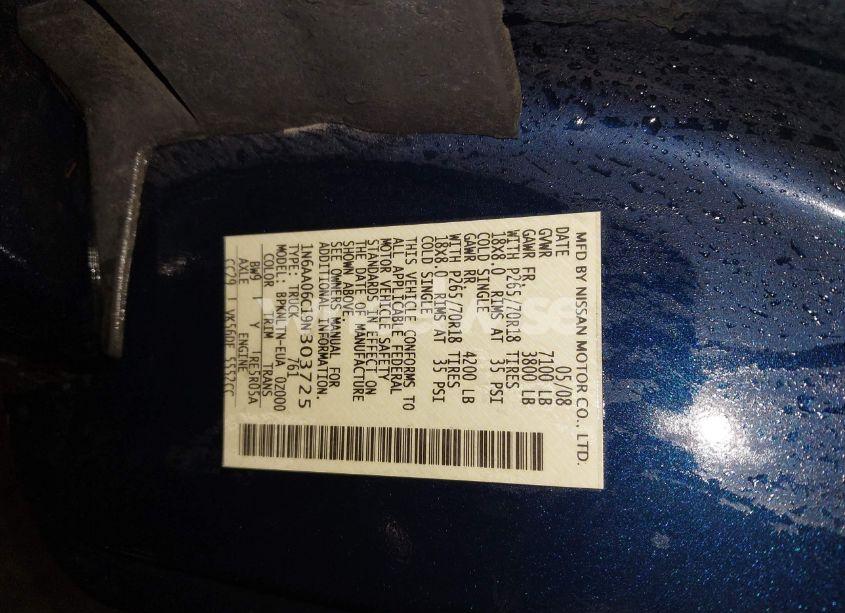 Photo 9 of 2009 Nissan Titan SE (VIN 1N6AA06C19N303725)