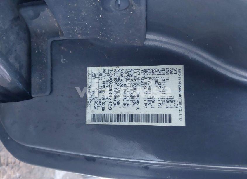 Photo 9 of 2008 Nissan Titan PRO-4X (VIN 1N6AA06CX8N347429)