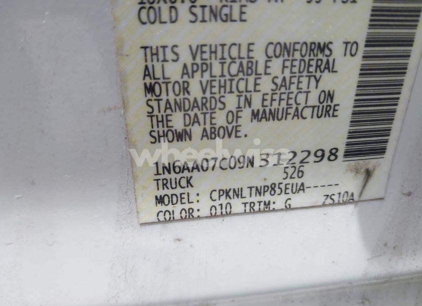 Photo 9 of 2009 Nissan Titan SE (VIN 1N6AA07C09N312298)