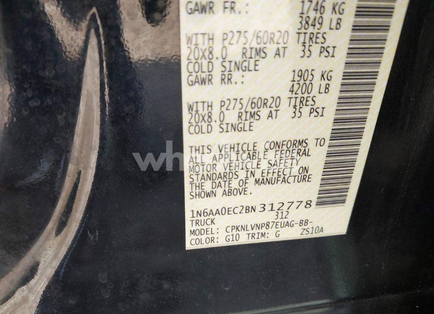 Photo 9 of 2011 Nissan Titan SL (VIN 1N6AA0EC2BN312778)