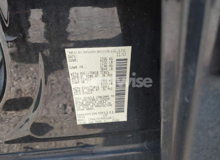 Photo 9 of 2014 Nissan Titan SV (VIN 1N6AA0EC2EN505131)