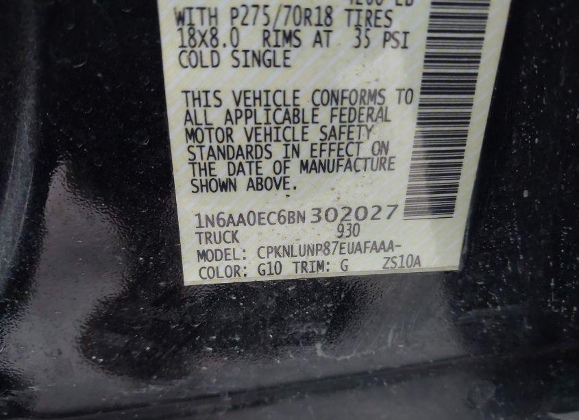 Photo 9 of 2011 Nissan Titan PRO-4X (VIN 1N6AA0EC6BN302027)