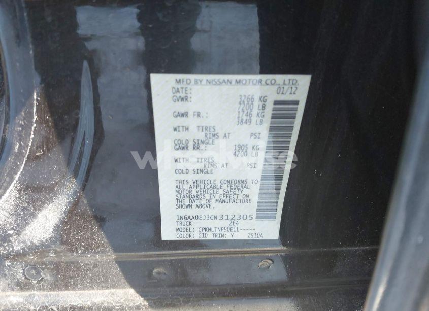 Photo 9 of 2012 Nissan Titan SV (VIN 1N6AA0EJ3CN312305)