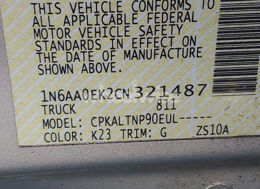 Photo 9 of 2012 Nissan Titan SV (VIN 1N6AA0EK2CN321487)