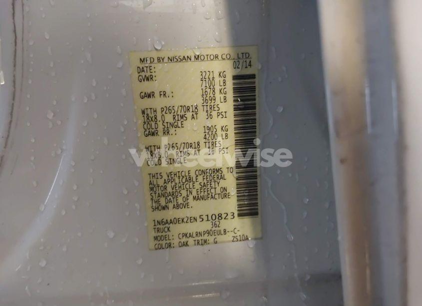 Photo 9 of 2014 Nissan Titan S (VIN 1N6AA0EK2EN510823)