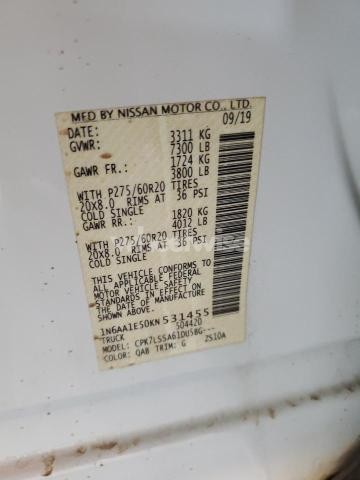 Photo 3 of 2019 NISSAN TITAN SV (VIN 1N6AA1E50KN531455)