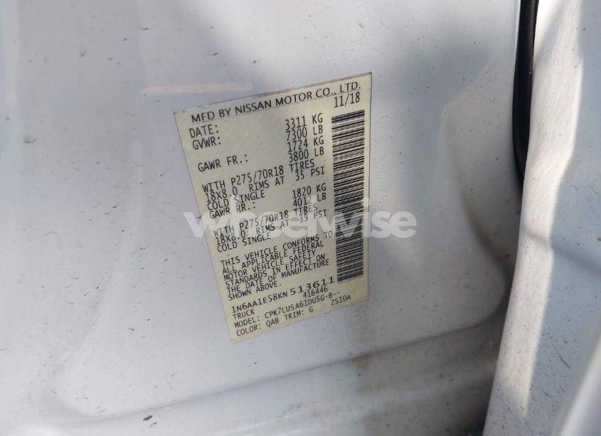 Photo 9 of 2019 Nissan Titan PRO-4X (VIN 1N6AA1E58KN513611)