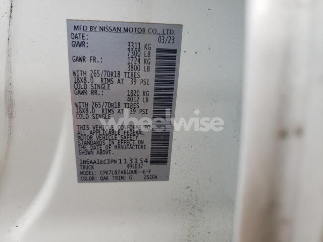 Photo 7 of 2023 NISSAN TITAN S (VIN 1N6AA1EC3PN113154)